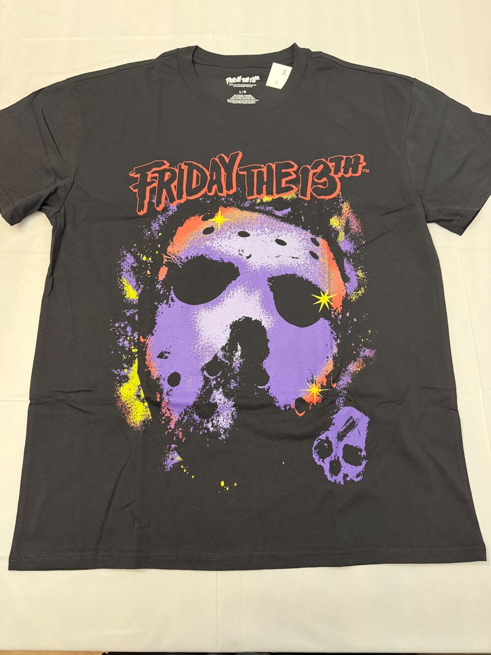 Friday the 13th Jason Voorhees Graphic T-Shirt Black Size Large NWT
